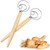2 Pcs Danish Dough Whisk Large Stainless Steel view 1