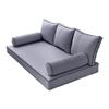 Prolinemax Style 3 - Mattress & Pillow Bolster Cushion for Outdoor Indoor Daybed Porch Swing Bed Contrast Trim Twin-XL Size AD001 | Covers ONLY | view 3