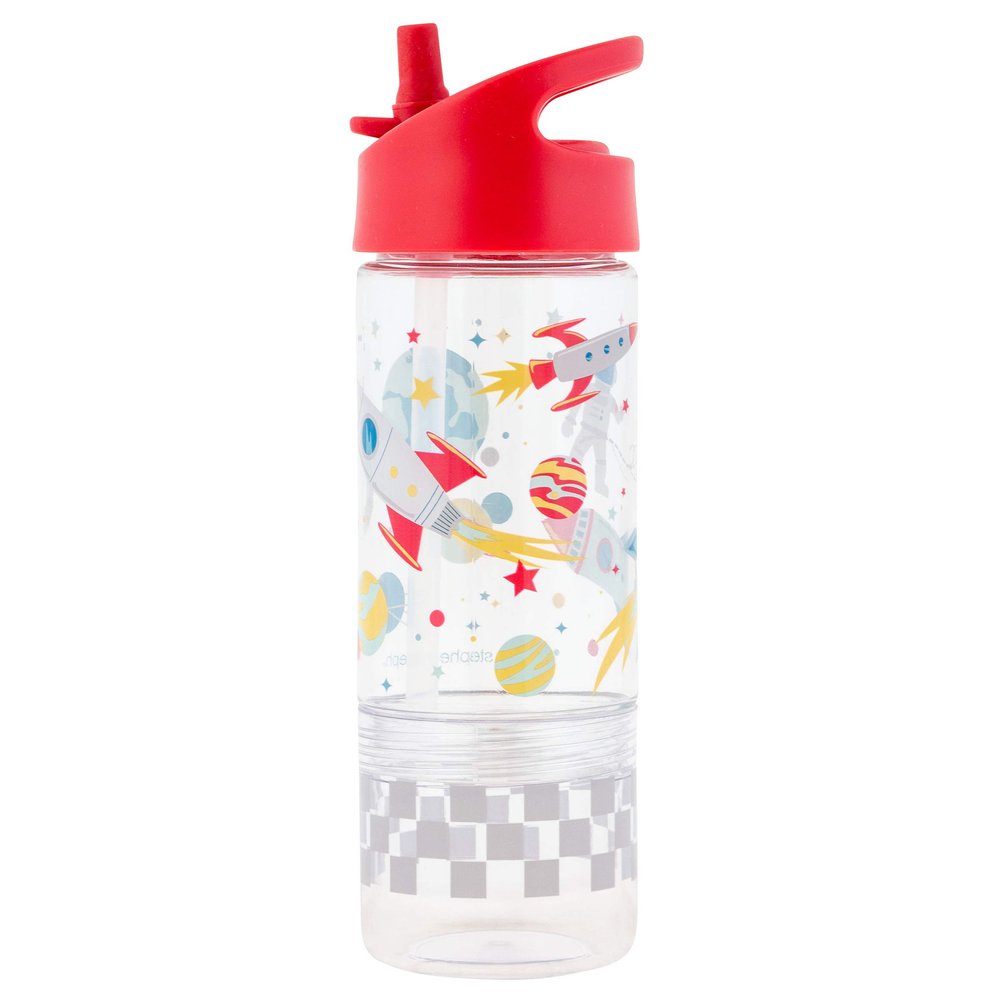 Stephen Joseph, Kids Sip and Snack Water Bottle, 12 oz Tritan BPA Free, Drink and Snack Bottle for Girls & Boys, Back to Water Bottle, Space