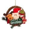 Linxueyi Christmas Large Solid Wood Rattan Door Wreath Hanger Cute Xmas Element Doll Door Wreaths Imitation Decorations Home Festival Party Supplies-2 view 3