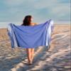 Goroly Home Cotton Turkish Peshtemal Beach Towel, Extra Large, Thin Quick Dry Sand Free Pool & Swim Towel, Bathing Blanket, Travel Essentials, (Royal Blue, 36x71 Inches) view 4