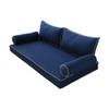 Prolinemax Style 2 - Mattress & Pillow Bolster Cushion for Outdoor Indoor Daybed Porch Swing Bed Contrast Trim Twin-XL Size AD101 | Covers ONLY | view 1