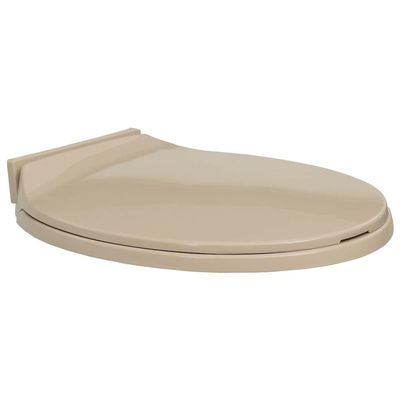 vidaXL Toilet Seat with Soft-Close Function, Reliable Polypropylene Material, Easy to Install with Top Mount Hinges, Scratch-Resistant Beige Toilet Seat, Suitable for Standard Toilet Bowls
