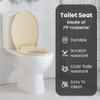 vidaXL Toilet Seat with Soft-Close Function, Reliable Polypropylene Material, Easy to Install with Top Mount Hinges, Scratch-Resistant Beige Toilet Seat, Suitable for Standard Toilet Bowls view 3