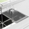 Ahyuan Roll up Dish Drying Rack Over the Sink Dish Drying Rack Square Tubes Dish Rack Over Sink Dish Racks for Kitchen Counter RV Camper Accessories for Travel Trailers (Gray, 17.8''Wx17.2''L) view 3