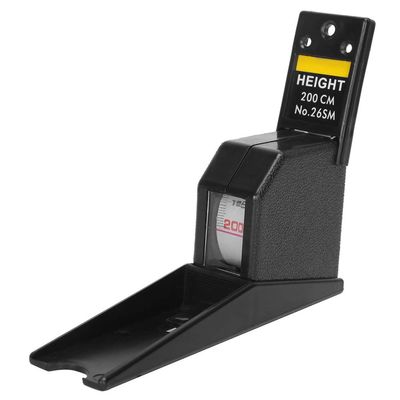Wall Mount Height Measuring Tape, Metric 2mx2.5cm Width Retractable Elasticity Tape Ruler for Measuring Kids Height Boys Girls(Black)