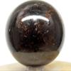 2.1" 340g Sparkling Deep Red Garnet Almandine Sphere Polished Natural Gemstone Crystal Mineral Ball - India + Stand view 2