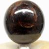 2.1" 340g Sparkling Deep Red Garnet Almandine Sphere Polished Natural Gemstone Crystal Mineral Ball - India + Stand view 4