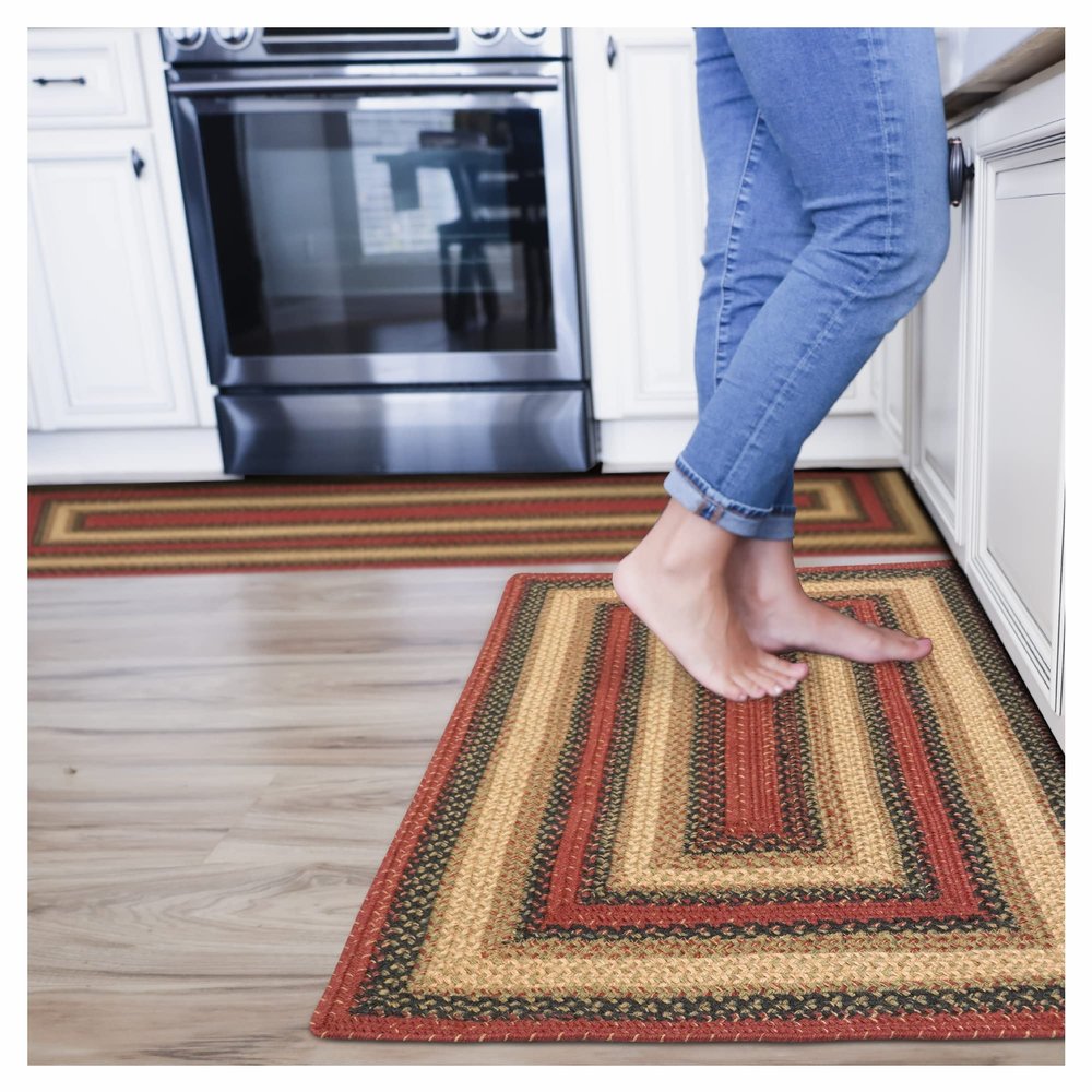 Highland Jute Braided Runner Rug 22x72 - Multicolor Braided Rug Runners to Use in Kitchen & Entryway