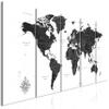 artgeist Textured Canvas Wall Art World Map 40x16 in - 5pcs Painting Canvas Prints Picture Artwork Image Framed Contemporary Modern Photo Wall Home k-A-0422-b-m view 1