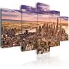 artgeist Textured Canvas Wall Art New York 80x40 in - 5pcs Painting Canvas Prints Picture Artwork Image Framed Contemporary Modern Photo Wall Home d-B-0069-b-o view 1