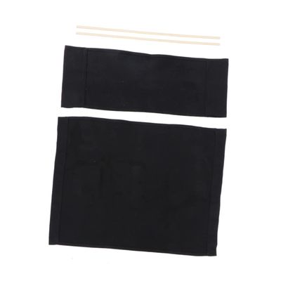 BESPORTBLE 1Set Replacement Cover Canvas, Black Casual Directors Chair Cover Kit Replacement Canvas Seat and Back with Wood Stick for Home Director Chair