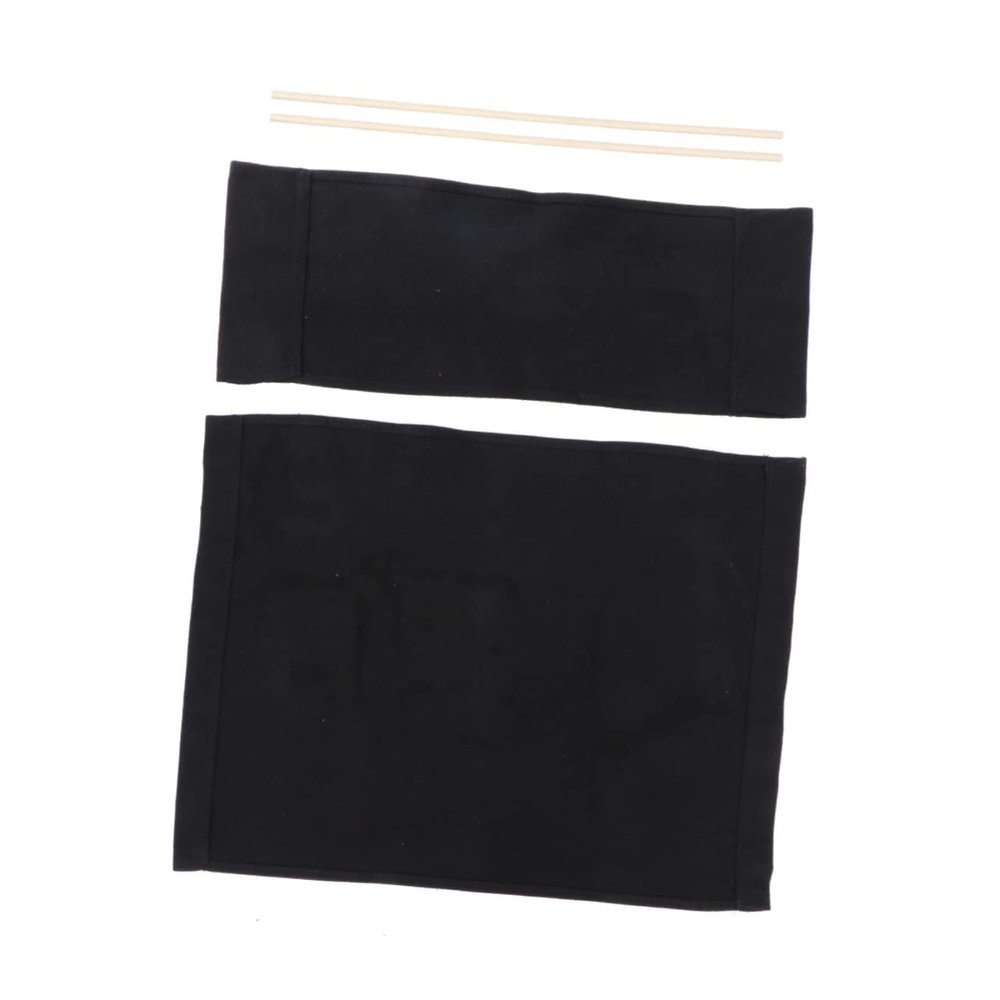 BESPORTBLE 1Set Replacement Cover Canvas, Black Casual Directors Chair Cover Kit Replacement Canvas Seat and Back with Wood Stick for Home Director Chair