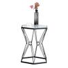 CGF Coffee Table Polygon Side End Table Coffee Table Small Coffee Side Tables with Black Metal Legsfor Living Room Bedroom with Marble Top  view 1
