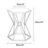 CGF Coffee Table Polygon Side End Table Coffee Table Small Coffee Side Tables with Black Metal Legsfor Living Room Bedroom with Marble Top  view 4