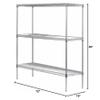Omega 18" Deep x 72" Wide x 36" High 3 Tier Gray Starter Shelving Unit view 3
