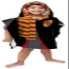 Jay Franco Harry Potter Gryffindor Kids Bath/Pool/Beach Hooded Poncho - Super Soft & Absorbent Cotton Towel, Measures 28 x 28 Inches (Official Harry Potter Product) view 1