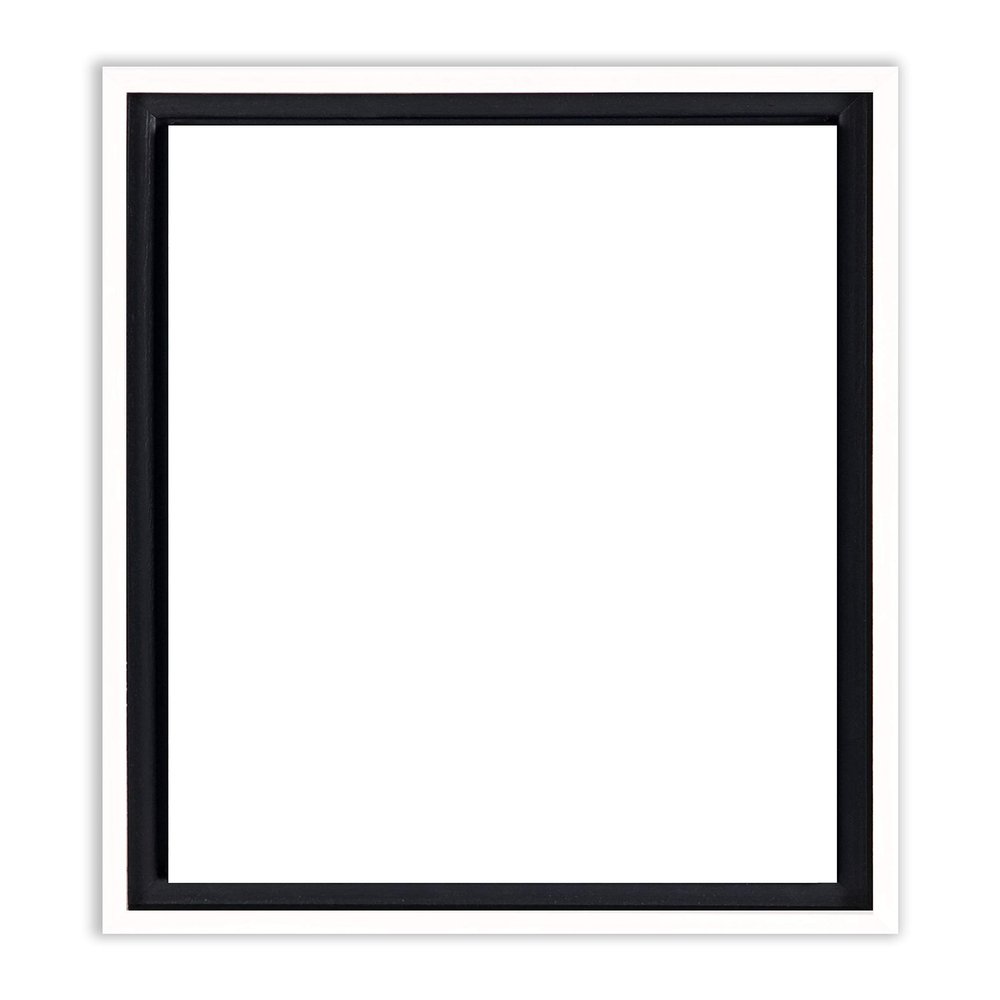 Creative Mark Illusions Floater Frame For 3/4" Deep Canvases - 11x14 White - No Glass or Backing - Wood Composite Floating Illusion Frame for Canvas Paintings- With Hanging Hardware