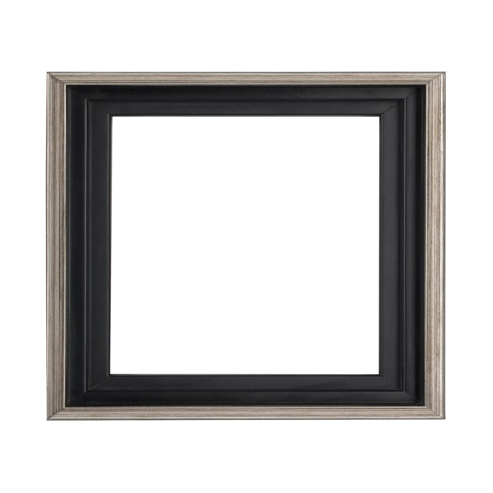 Creative Mark Illusions Floater Frame For 3/4" Deep Canvases - 16x20 Antique Silver - No Glass or Backing - Wood Composite Floating Illusion Frame for Canvas Paintings- With Hanging Hardware