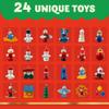 JOYIN Christmas 24 Days Countdown Advent Calendar with a Tabletop Wooden Christmas Tree and 28 Ornaments Snowman Santa Decorations for Boys, Girls and Kids Party Favors, Classroom Prizes, Xmas Gift view 2