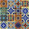 100 Mexican Tiles 4x4 Handpainted Hundred Pieces 10 Different Designs view 1
