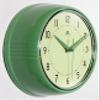 Infinity Instruments LTD. Retro 9 inch Silent Sweep Non-Ticking Mid Century Modern Kitchen Diner Wall Clock Quartz Movement Retro Wall Clock Decorative (Green) view 2