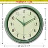 Infinity Instruments LTD. Retro 9 inch Silent Sweep Non-Ticking Mid Century Modern Kitchen Diner Wall Clock Quartz Movement Retro Wall Clock Decorative (Green) view 4