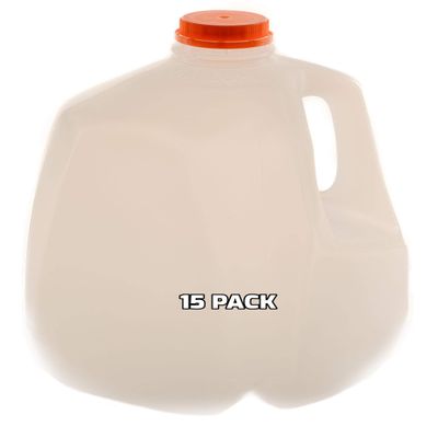 [15 PACK] Empty Plastic Gallon Juice Bottles with Tamper Evident Caps 128 OZ - Smoothie Bottles - Ideal for Juices, Milk, Smoothies, Picnic's and even Meal Prep by EcoQuality Juice Containers