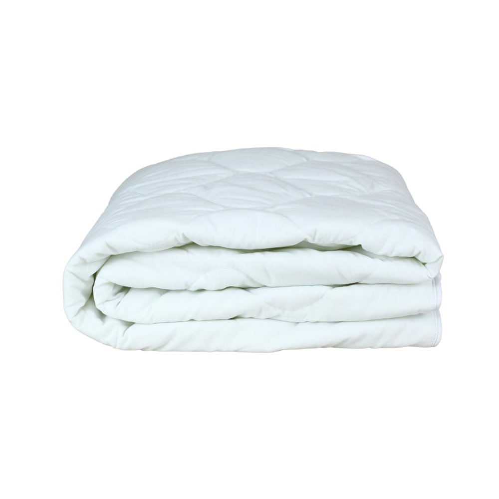 Down Etc | Hotel Waterproof Mattress Pad Lily Pads | 100% Cotton Twill Diamond Quilted | Bed Protector with Fitted Skirt | King Size, White