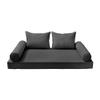 Prolinemax Style 4 - Mattress & Pillow Bolster Cushion for Outdoor Indoor Daybed Porch Swing Bed Piped Trim Twin-XL Size AD003 | Covers ONLY | view 2