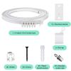 Curved Ceiling Curtain Track Bendable Mount for Curtain Rail Bunk Bed Bay Window Room Divider Flexible Straight (White,5 m/ 16.4 ft) view 2