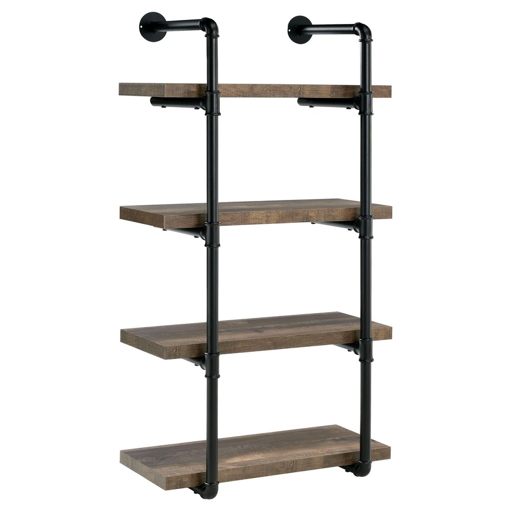 Coaster Home Furnishings Elmcrest 24-inch 4-Shelf Wall Bookshelf Rustic Oak 804426
