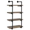 Coaster Home Furnishings Elmcrest 24-inch 4-Shelf Wall Bookshelf Rustic Oak 804426 view 1