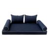 Prolinemax Style 4 - Mattress & Pillow Bolster Cushion for Outdoor Indoor Daybed Porch Swing Bed Contrast Trim Twin-XL Size AD101 | Covers ONLY | view 2
