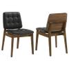 Coaster Home Furnishings - Redbridge - Wood & Faux Leather - Armless Dining Chairs with Tufted Faux Leather Upholstery - Home Kitchen & Dining Room - Set of 2 - Walnut - 106596 view 1