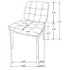 Coaster Home Furnishings - Redbridge - Wood & Faux Leather - Armless Dining Chairs with Tufted Faux Leather Upholstery - Home Kitchen & Dining Room - Set of 2 - Walnut - 106596 view 3