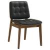 Coaster Home Furnishings - Redbridge - Wood & Faux Leather - Armless Dining Chairs with Tufted Faux Leather Upholstery - Home Kitchen & Dining Room - Set of 2 - Walnut - 106596 view 4