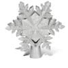 Christmas Projector Snowflake Christmas Treetop with Built-in Rotating Magic Ball LED Projector 3D Glitter Lighted Sliver Snow Tree Topper for Christmas Home Party Holiday,Rotating Snowflake view 1