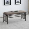 Coaster Home Furnishings - Livingston - Upholstered Bench with Padded Seat Cushion and Steel Tubing Construction - Transitional - Bedroom and Entryway - Brown and Bronze - 301396 view 2