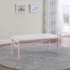 Coaster Home Furnishings Massi Tufted Upholstered Powder Pink and Ivory Bench (401156) view 2