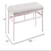 Coaster Home Furnishings Massi Tufted Upholstered Powder Pink and Ivory Bench (401156) view 3