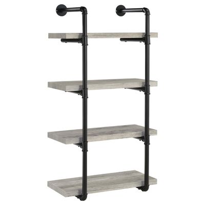 Coaster Home Furnishings Elmcrest 24-inch 4-Shelf Wall Bookshelf Grey Driftwood 804416