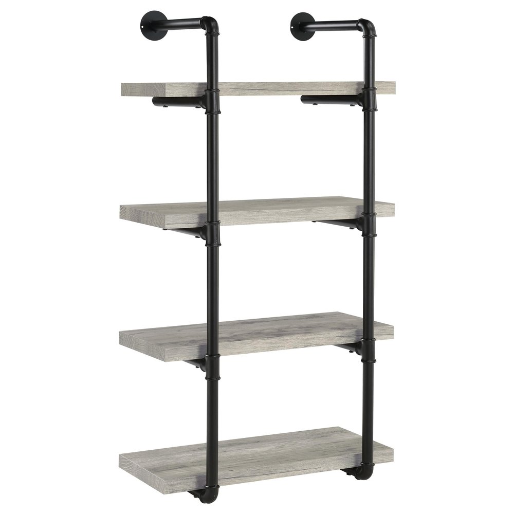 Coaster Home Furnishings Elmcrest 24-inch 4-Shelf Wall Bookshelf Grey Driftwood 804416