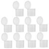 Baluue 10pcs Plastic Round Storage Boxes with Lids Lightweight Organizers for Pads and Small Items for Home Use and Travel view 1
