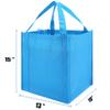 NERUB Set of 10 Reusable Grocery Bags Heavy Duty Shopping Bags Large Grocery Totes with Reinforced Bottom Super Sturdy Handles Washable, Blue view 4