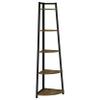 Coaster Home Furnishings - Rylan - Wood & Metal - 63-Inch 5-Tier Candner Bookshelf with Graduated Shelf Sizes and Tip-Over Restraint - Transitional - Home Office - Black & Aged Walnut - 805497 view 1