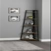 Coaster Home Furnishings - Rylan - Wood & Metal - 63-Inch 5-Tier Candner Bookshelf with Graduated Shelf Sizes and Tip-Over Restraint - Transitional - Home Office - Black & Aged Walnut - 805497 view 2