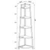Coaster Home Furnishings - Rylan - Wood & Metal - 63-Inch 5-Tier Candner Bookshelf with Graduated Shelf Sizes and Tip-Over Restraint - Transitional - Home Office - Black & Aged Walnut - 805497 view 3