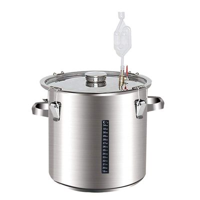 YUEWO 12-160L Fermentation Barrel Wine Barrel 201 Stainless Steel Fermentation Tank Wine Steaming Wine Storage Bucket (22L)