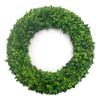 LMflorals 20 Inches Boxwood Wreath Preserved Green Leaves Wreath for Front Door Wall Window Hanging Wedding Party Decoration view 1